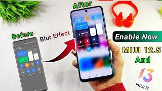 How To Enable Blur Effect On MIUI 13 Control Centre | Enable Background Blur On Notification Bar
