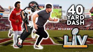 40 Yard Dash vs Tom Brady and Patrick Mahomes at Super Bowl LV