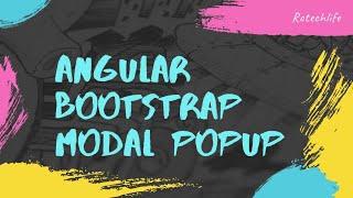 Angular 7 modal popup using bootstrap