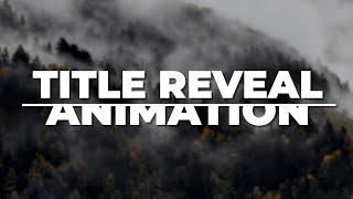 The Simplest Premiere Pro Title Animation that Pros use!