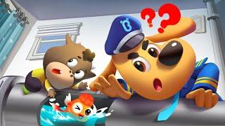 Strange Sound Underground | Police Cartoon | Cartoon for Kids | Sheriff Labrador | BabyBus