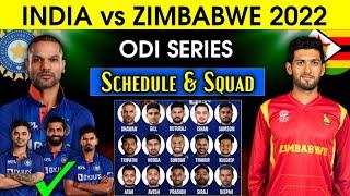 India Tour Of Zimbabwe | India vs Zimbabwe ODI Squad 2022 | Ind ODI Squad vs Zim 2022