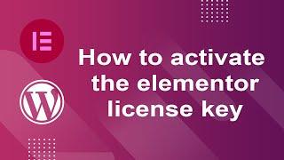 How to Activate your Elementor Pro License Key | WordPress tutorial | Step by Step Guide