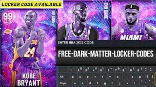 3 GUARANTEED END GAME DARK MATTER LOCKER CODES NBA 2K22 LOCKER CODES (NBA 2K22 LOCKER CODES)