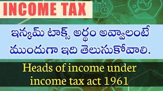 What are the heads of income under income tax act 1961 In Telugu | Tax Adda Telugu |