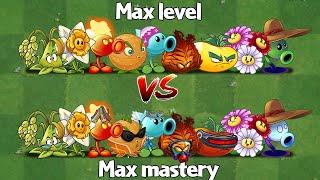 PLants Max Level Vs Max Mastery Vs Gargantuar - PvZ 2 Plant vs Plant