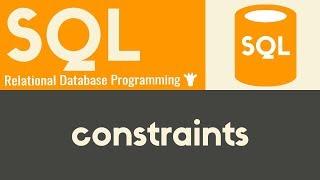 Constraints - SQL - Tutorial 8