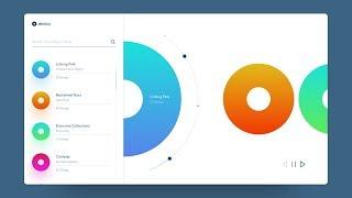 Web UI Element (Future Music Player Concept) Design Speed Art #013