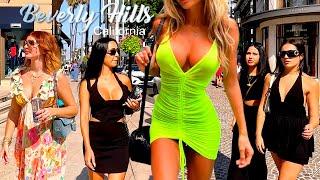  Splendid Style: Beautiful Women and Supercars Shine on Rodeo Drive | Beverly Hills 4K, Hot Summer