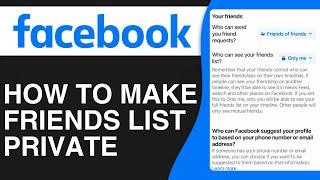 How To Private Friends List On Facebook - Easy Tutorial