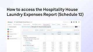 Hospitality House Laundry Expenses Report ( USALI Schedule 12)