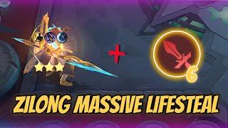 ZILONG MASSIVE LIFESTEAL WITH WEAPON MASTER + LANCER | MAGIC CHESS MLBB