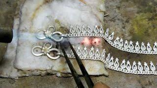 Pridep payal s making ! How to make silver payal jewellery