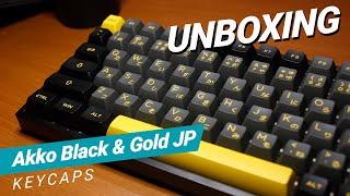 AKKO Black & Gold JP ASA Profile keycaps