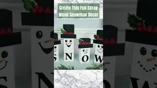  Grab Some Scrap Wood For This Snowman DIY Holiday Decor! #dollartreediy #shesocraftdee #shorts