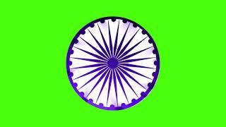 Animated 15 august Ashoka Chakra green screen video   independence day tiranka Chakra green screen