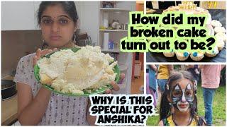 #tamilvlog How did my 3kg broken cake look like at the end | This summer fest is special for Anshika