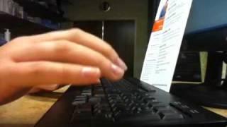 Sounds video: typing while commenting and chewing gum.