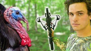 Hunting Turkeys with a Mini Crossbow! - Challenge