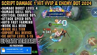 CHEAT 1 HIT GRATIS SUNTIK DAMAGE MOBILE LEGENDS DAN MUSUH BOT TERBARU 2024 ANTI BANNED