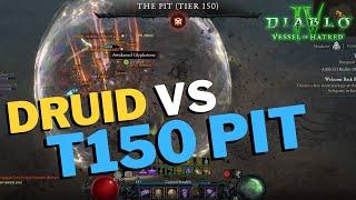 DRUID Clears T150 Pit! Survival Instincts Bug Explained // Season 7 PTR - Diablo 4