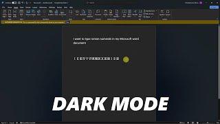 How To Turn ON Dark Mode In Microsoft Word