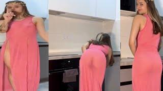 Cleaning transparent dress kichan//#hot #vlog #butiful 