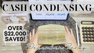 CASH CONDENSING | BILL SWAP | December 2023 Recap | Over $22,000 saved #cashenvelopesystem