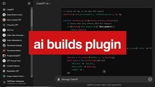 Creating a plugin using ChatGPT when you know NOTHING about code