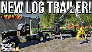 NEW MODS FS19! AWESOME NMC LOGGING SEMI-TRAILER! (10 MODS)