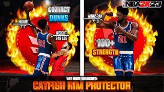 *BRAND NEW CATFISH RIM PROTECTOR* BUILD W SLASHING TAKEOVER on NBA 2K23! (BEST RARE CENTER/BIG MAN!)