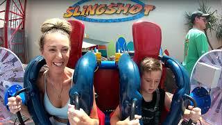 His reaction to riding the Slingshot in Surfers Paradise for the first time is priceless