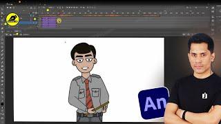 How To Animate A Character In Adobe Animate|2D Cartoon Animation Step By Step| @LearnAnimationHindi