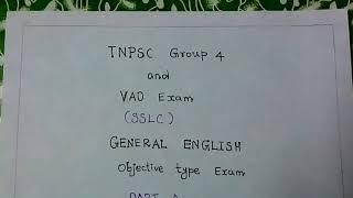 TNPSC Group 4 Exam New Syllabus in ENGLISH  Must Watch this Vedio Don't Miss it