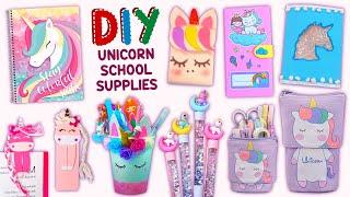 12 DIY UNICORN SCHOOL SUPPLIES - Bookmark, Pencil Case, Notebook, Pen Decor and more...