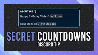 Discord LIVE Timers/Countdowns in Profiles & Chat | Super Simple Hidden Tip Guide