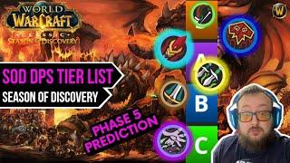 SoD Phase 5 DPS Tier List Prediction - BWL