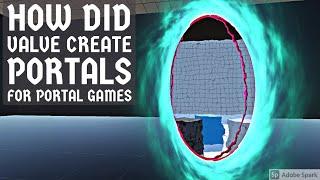 How were the portals in Portal Game created?