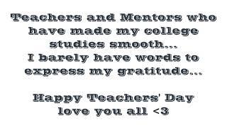 Happy Teachers' Day to my beloved teachers and mentors || Samiul Alim Mridul