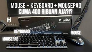 Combo Mouse Keyboard Gaming Murah Bonus Mousepad! FT. Tecware