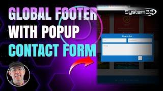 Divi Theme Custom Global Footer With Popup Contact Form 