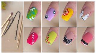 Top 10 Simple nail art you can do at home || Easy nail art on natural nails with household items