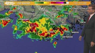 New Orleans Weather: Rainy start to morning; chance for scattered thunderstorms into weekend