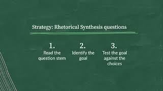 Rhetorical synthesis — Worked example