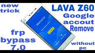 Lava z60 google account bypass without pc 100% ok