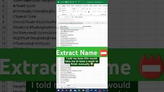 Extract Name in Excel‼️#excel #exceltips #exceltricks #spreadsheets #corporate #workhacks #tutorials