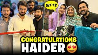 Congratulations Haider for New BeginningGifts From Kanwal Zulqarnain..