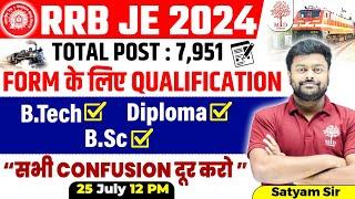 RRB JE 2024 NOTIFICATION | RRB JE QUALIFICATION 2024 | RRB JE FORM FILL UP 2024 | RRB JE NEW VACANCY