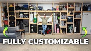 ULTIMATE DIY GARAGE STORAGE SYSTEM | Fully Customizable!!!