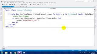 How to Compare DateTimePicker Control in VB NET 2012